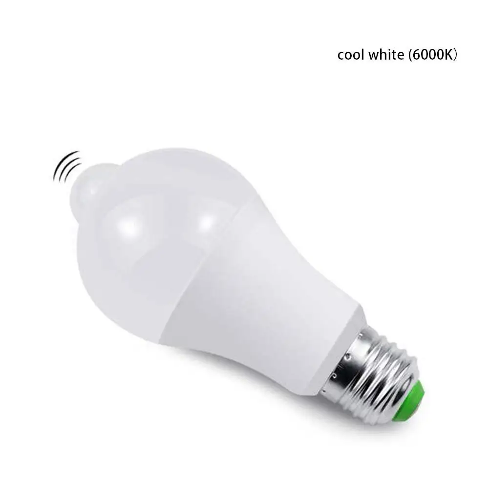 E27 лампа энергосберегающий светодиодный супер яркий свет управления тела сенсор свет AC85V-265V Индукционная лампа - Испускаемый цвет: B