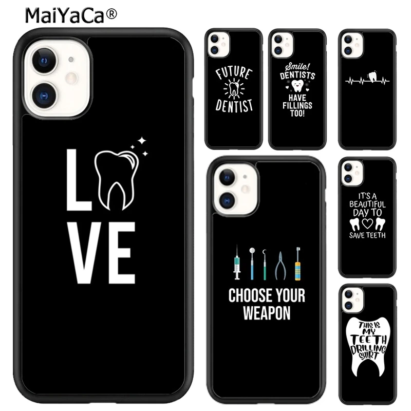 Чехол MaiYaCa стоматологический для телефона iPhone SE 6 6s 7 8 plus X XR XS 11 12 pro max Samsung Galaxy S8 S9 S10