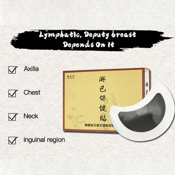 

10pcs/Box Lymphatic Detox Patch Anti-Swelling Lymph Node Herbal Pads Medical Plaster Armpit Neck Promote Blood Health Care 2020