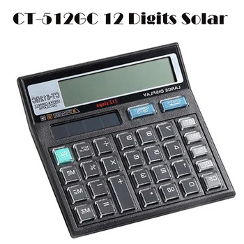 

CT-512GC 12 Digits Solar Powered Basic Office Calculator With Large LCD Display General Use Solar Energy Calculator