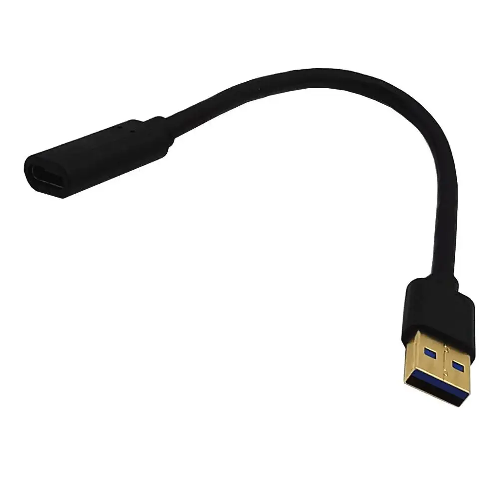 USB A к USB-C Кабель-адаптер, тип A 3,0 папа к type C Женский конвертер данных и зарядки для ноутбуков и ПК 0,2 м;