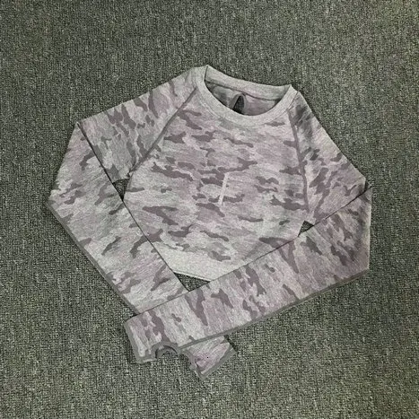 Purp and top Комплект из 2 предметов, камуфляжный, камуфляжный, для йоги, спортивная одежда для женщин, для спортзала, фитнеса, одежда для занятий йогой, леггинсы+ спортивный бюстгальтер, спортивный костюм для спортзала, Femme - Цвет: Purp and top