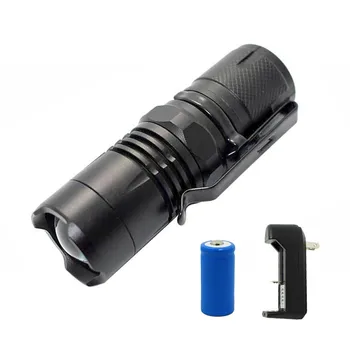 

2000LM XML L2 Zoom LED Flashlight Waterproof Rechargeable Small Torch Portable Magnetic Linterna with 16340 Battery+Charger