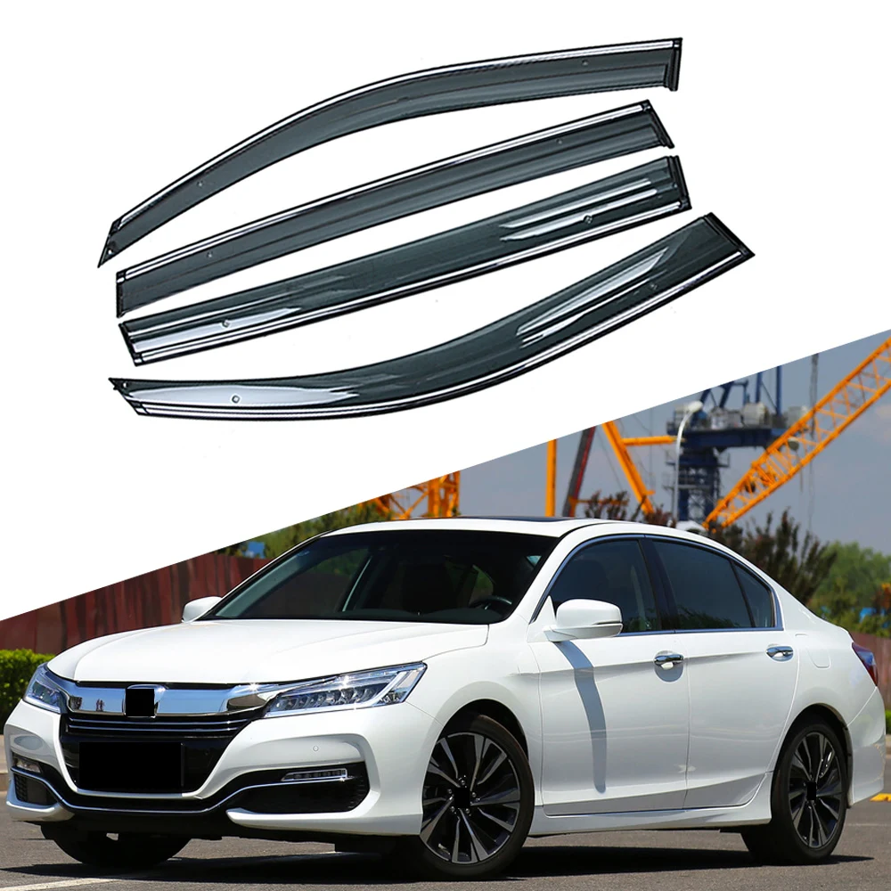 Для HONDA ACCORD 9 поколение 2012- окна автомобиля Защита от солнца и дождя козырьки щиток Защитная крышка Накладка рамка наклейка