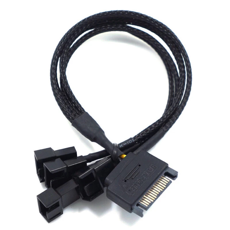 SATA 15 Pin к 3Pin 4 кабель охлаждающего вентилятора материнская плата адаптер для
