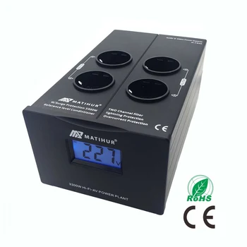 M-TR40 오디오 잡음 AC 전원 필터 전원 조절기 전원 청정기 서지 보호 EU 콘센트 전원 스트립