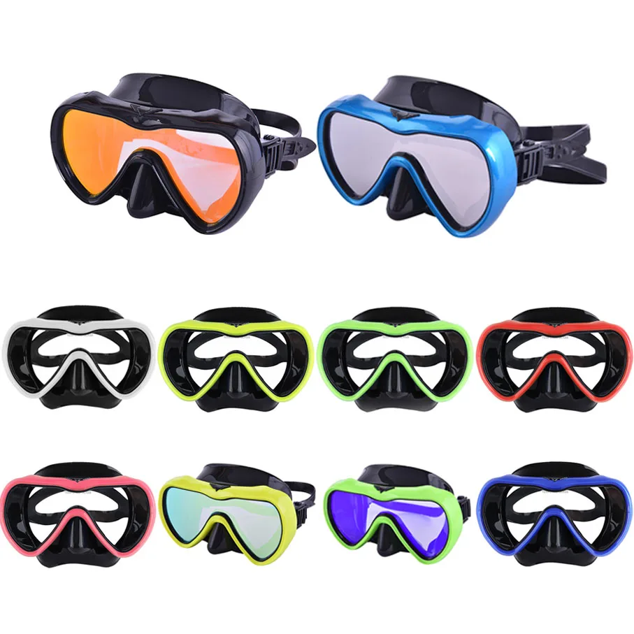 Silicone Scuba Dive Mask Big View，Anti-Fog UV Use for Swimming ，Diving Snorke for Water Sports Snorkeling Equipment