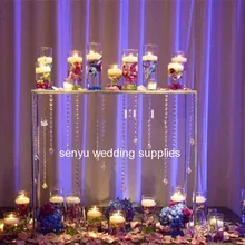 H60cmxW60x20cm) акриловая подставка Прозрачные Свадебные декоративные колонны столб элегантная Цветочная ваза центральный senyu0646