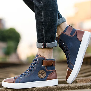 

Fashion High Top Men's Casual Shoes Size 37-47 Lace-up Outdoor Men Shoes Couple Sneakers Walking Mans Footwear Zapatos De Hombre