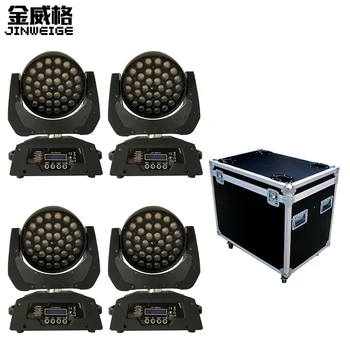 

Free Shipping 4in1 Flight Case Package 36x10w RGBW Wash Zoom Moving Head Light LED Moving Head Washer Stage Light
