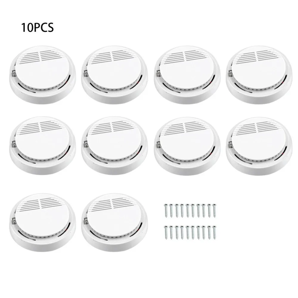 

10Pcs Sensor Sensitive Photoelectric Home Independent alarm Smoke Detector Fire Alarm alone Sensor For Family Guard