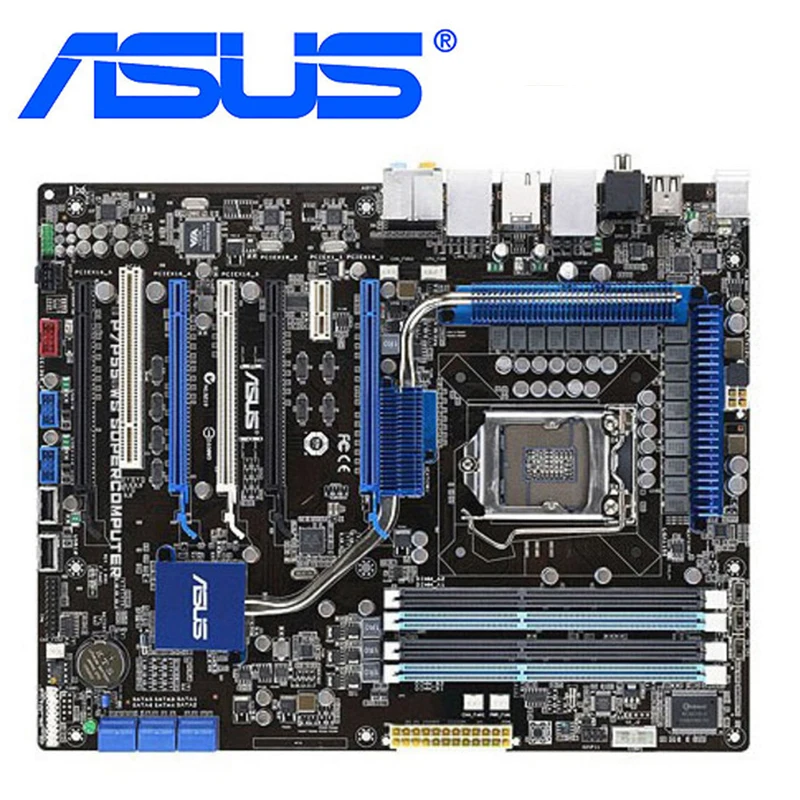 Материнские платы ASUS P7P55 WS Supercomputer материнские LGA 1156 DDR3 16 Гб для Intel P55 системная