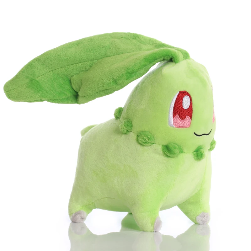 20cm Green Chikorita Kawaii Plush Toys Pokemoned Anime Peripheral Soft Stuffed Dolls Collection Children Gifts