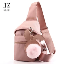 JZ CHIEF модная нагрудная сумка через плечо Женская водонепроницаемая поясная сумка корейский стиль забавные Сумки на одно плечо дорожная Милая