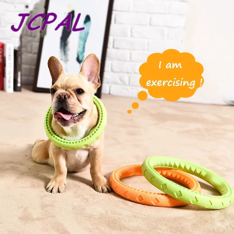 

Pet Flying Discs Dog Training Ring Puller Toy Funny Puppy Resistant Bite Cleaning Teeth Floating Toy For Dog Interactive Supply