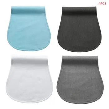 

4Pcs/Pack Baby Burp Cloths Curved Absorbent Feeding Towel Anti-spit Milk Supply U50F