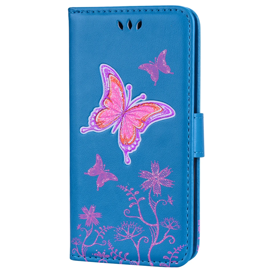 Одноцветное Цвет кожаный бумажник чехол для huawei Honor 10 Lite P7 P8 Lite P9 Lite мини P10 P20 P30 Pro откидная крышка сумка с отделением для карт - Цвет: Blue-B