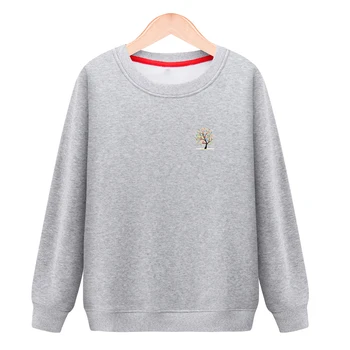 

Round neck pullover female autumn and winter plus velvet thick loose coat warm coat 2020 new wave