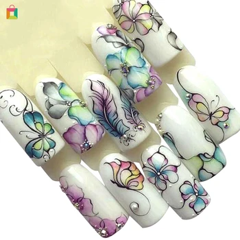 

BeautyBigBang Creative Nail Art Decoration Decals DIY Water Transfer Geometric Nail Stickers