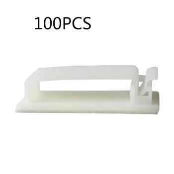 

100pcs Adhesive Cable Clamp Fc Cable Fixing Base Nylon Flat Cable Fastener Convenient Thread Management Device