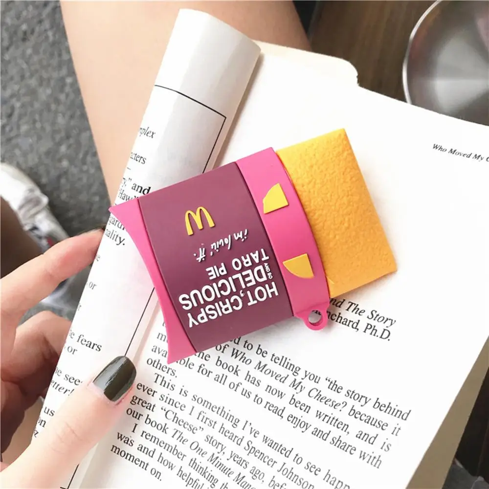 Вкусный 3D mcdonald's куриный блок Bluetooth беспроводной Airpods гарнитура чехол для гарнитура для Airpods защитные чехлы Shockprof - Цвет: D