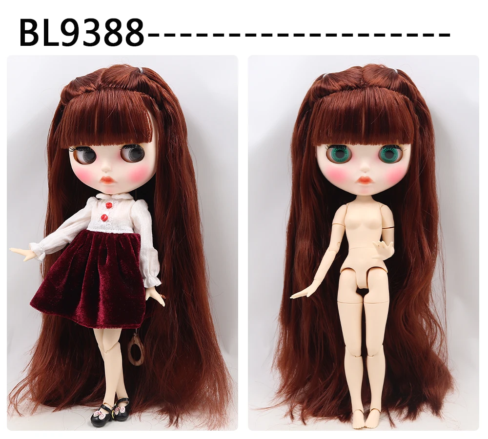1/6 bjd ледяная фабрика blyth кукла bjd шарнир тела белая кожа bjd 30 см матовый лица резные губы с бровей индивидуальные лица