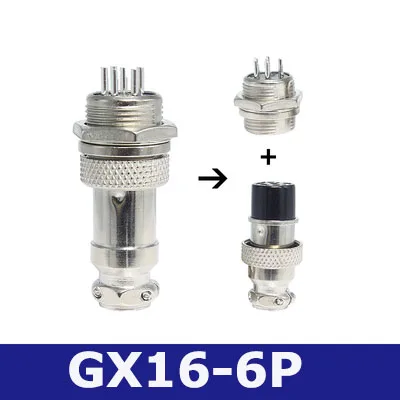 EClyxun 50 компл. GX16 2/3/4/5/6/7/8/9/10Pin 16 мм Мужской и Женский провода Панель разъем комплект GX16 гнездо+ штекер для авиации, компьютер и т. Д - Цвет: GX16 6Pin