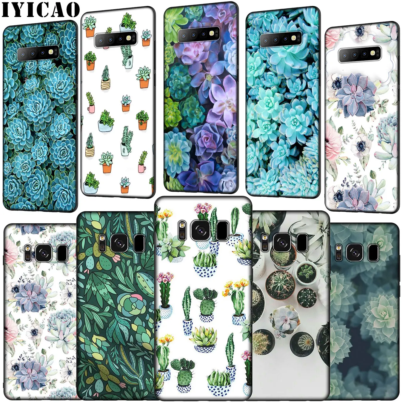 IYICAO красивый мягкий чехол для телефона с суккулентами Samsung Galaxy S20 Ultra S10 Lite S9 S8 Plus S6
