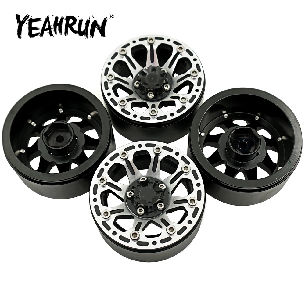 

YEAHRUN Metal Alloy 1.9 inch Beadlock Wheel Rims Hubs for Axial SCX10 TAMIYA CC01 D90 D110 1/10 RC Crawler Car Upgrade Parts