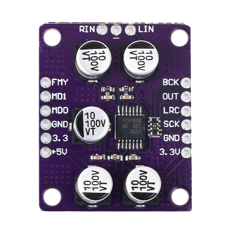 24Bit усилитель PCM1808 аудио стерео ADC одноконечный аналоговый плеер декодер Модуль