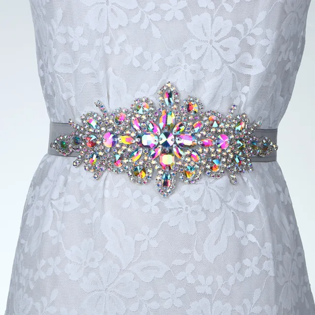 Bridal Ribbon Waistband Sash Belt in Gift box For Evening Dress Prom Crystal Wedding Accessories Beaded Satin Wedding Dress Belt 1