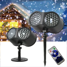 Christmas Decorations 2022 Snowflake Light Outdoor Waterproof Rotating Snow Projector Party Lamp Bedroom Home and Garden Decor