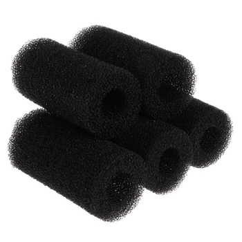 

5 Pcs Sponge Aquarium Filter Protector Cover For Fish Tank Inlet Pond Black Foam