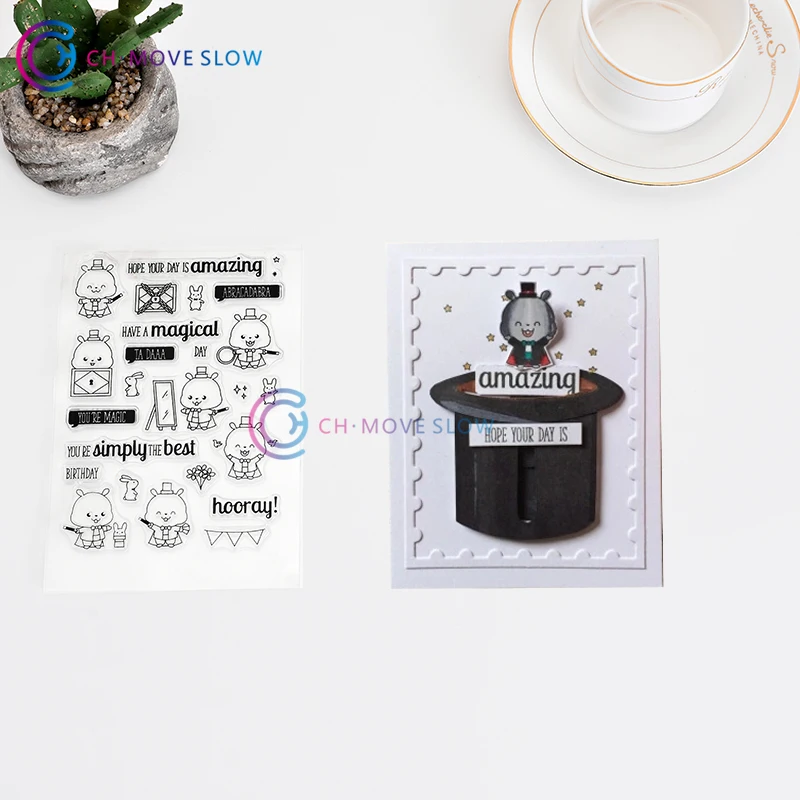 CH magician Transparent Clear Silicone Stamp/Seal for DIY scrapbooking/photo album Decorative clear stamp sheets | Дом и сад