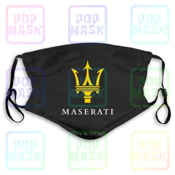 

Dust Mask with Filter New Fashion Maserati Italian Performanceblack Logo Washable Reusable Mask