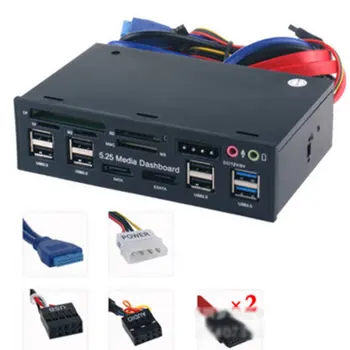 

Usb 3.0 Front Panel Pc Usb 3.0/2.0 Hub Audio Multi Card Reader for Computer Case Optical Drives Bay