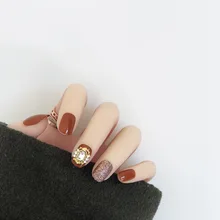 Накладные ногти патч женский Маникюр готовая продукция INS онлайн знаменитостей Европы и Америки бурение длительная Рождественская модель