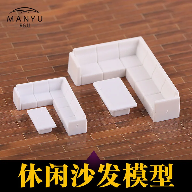 Архитектура песочный стол Модель Материал DIY ручной работы сцена модель мебель чайный стол l-образный балкон Досуг Диван