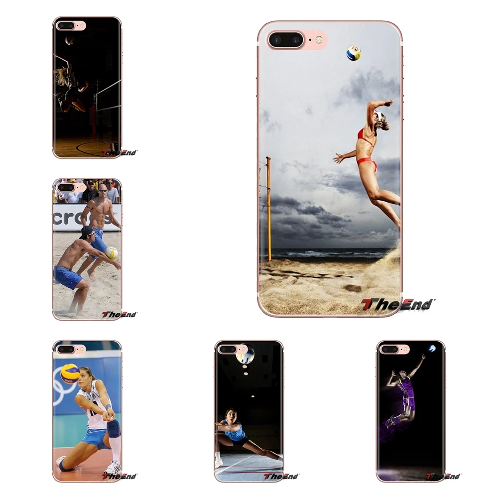 

Transparent Soft Cases Covers For Samsung Galaxy S3 S4 S5 Mini S6 S7 Edge S8 S9 S10 Plus Note 3 4 5 8 9 Love Volleyball