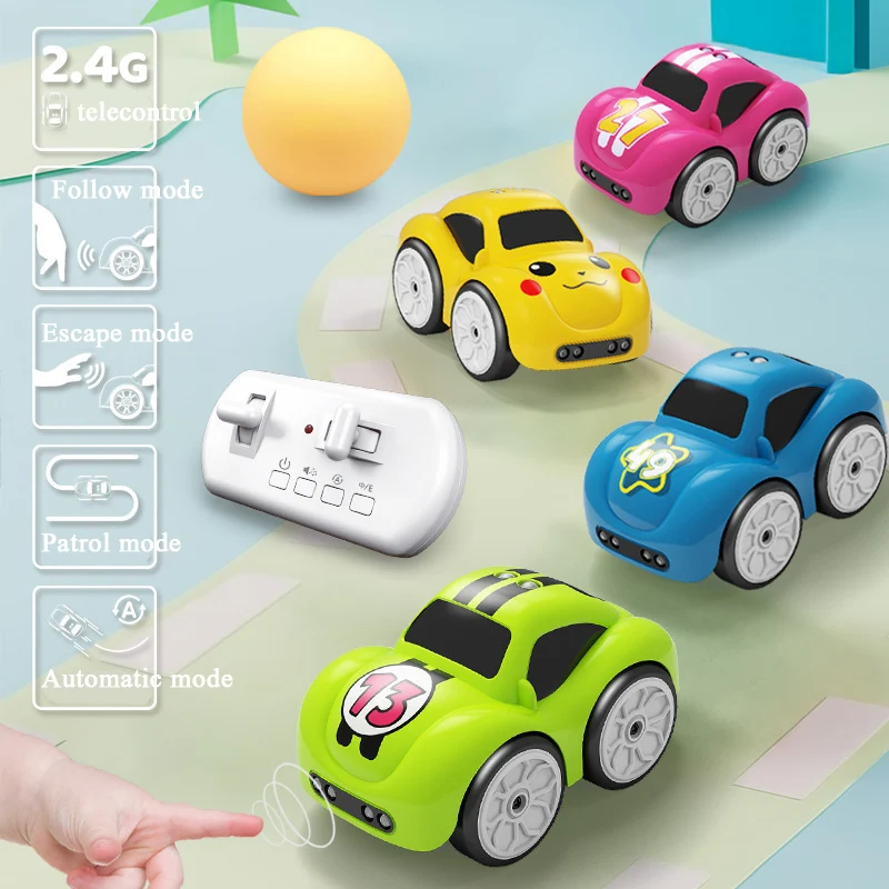 

Children's remote control toy car with four modes