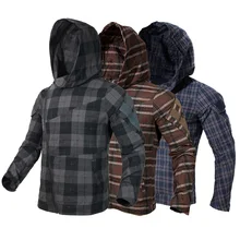 WZJP Assassin League охотничья тактическая клетчатая толстовка с капюшоном Пара Толстовка