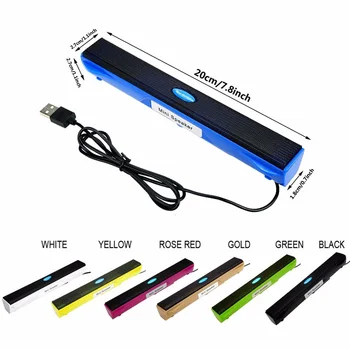 

20W Soundbar Wired & Wireless Stereo Sound Bar Rechargeable Bluetooth Speakers Portable Mini Soundbar with Remote Control for PC
