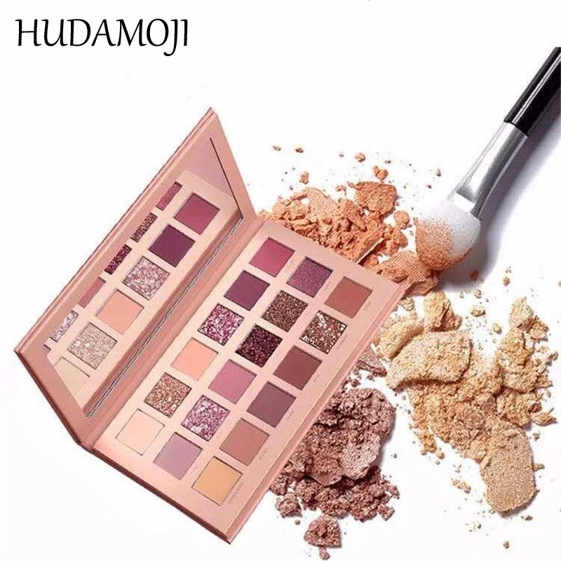 

NEW 18 Color Nude Shining eyeshadow Pearlescent Makeup Glitter Pigment Eye Shadow Pallete Waterproof Cosmetics eye shadow tray