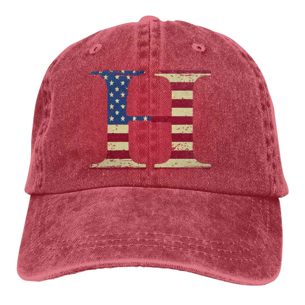 Мужская или женская Регулируемая хлопковая джинсовая бейсболка s H Флаг США простая Кепка