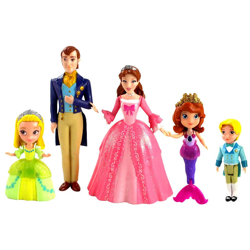 5pcs/set Princess Sofia Sophia PVC Action Figures Model Toys Dolls Christmas Gifts For Children 8.5cm-15cm | Игрушки и хобби