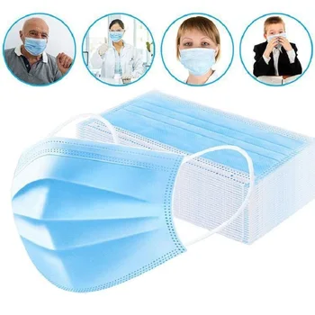 

1000PCS Disposable Protective Mask 3 Layers Dustproof Facial Protective Cover Masks Maldehyde Prevent Anti-pollution face Masks