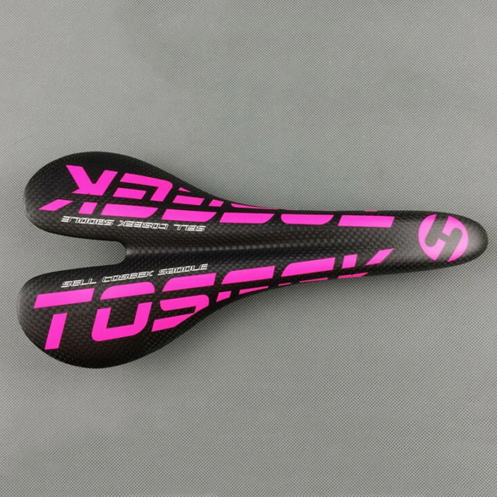 Высококачественное седло для горного велосипеда TOSEEK MTB, углеродное волокно, Велосипедное Сиденье для шоссейного велосипеда 135 мм, эргономичный дизайн из углеродного волокна