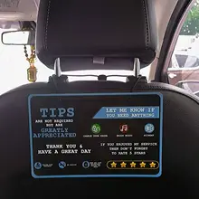 

2 Pack Car Five Star Rating Tip Card For rider-share Driver Perfect Accessory for Taxi Rating Appreciation Signs-9*6 inches