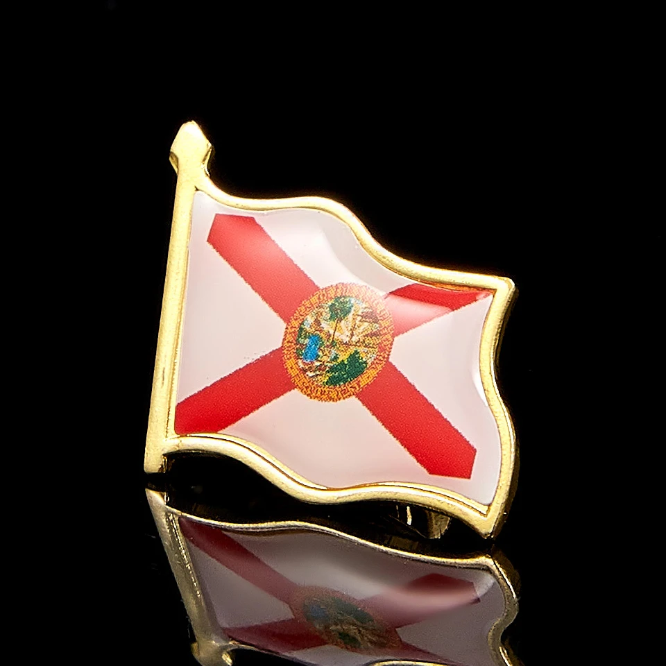 pins pin's flag national badge metal lapel hat button vest usa florida