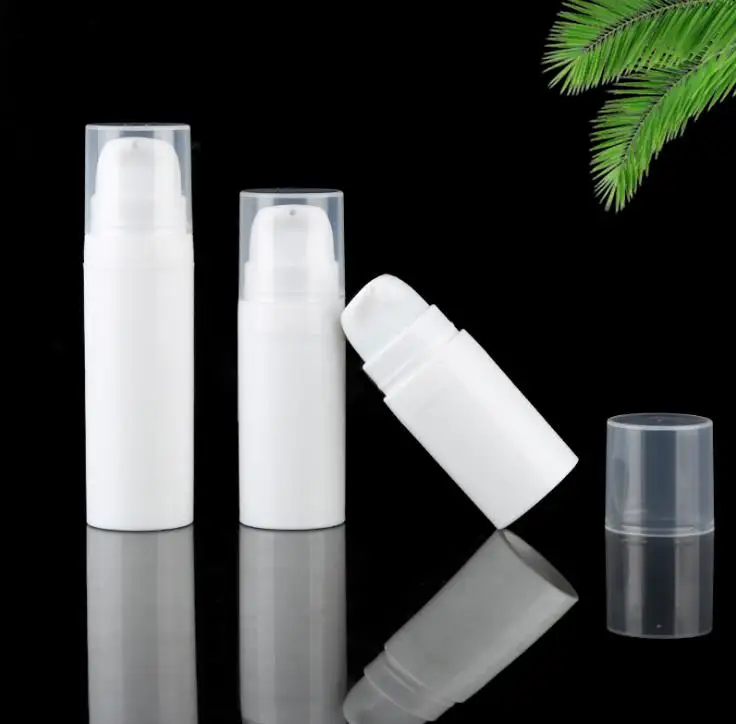 

5ml 10ml 15ml White Airless Lotion Pump Bottle Mini Sample and Test Bottles vacuum Container Cosmetic Packaging SN277